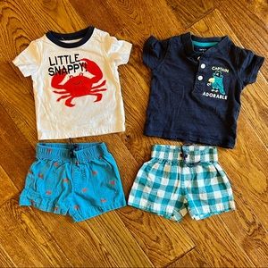 Nautical 9 month boys outfit set
